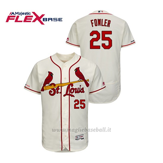 Maglia Baseball Uomo St. Louis Cardinals Dexter Fowler 150th Aniversario Patch Autentico Flex Base Crema